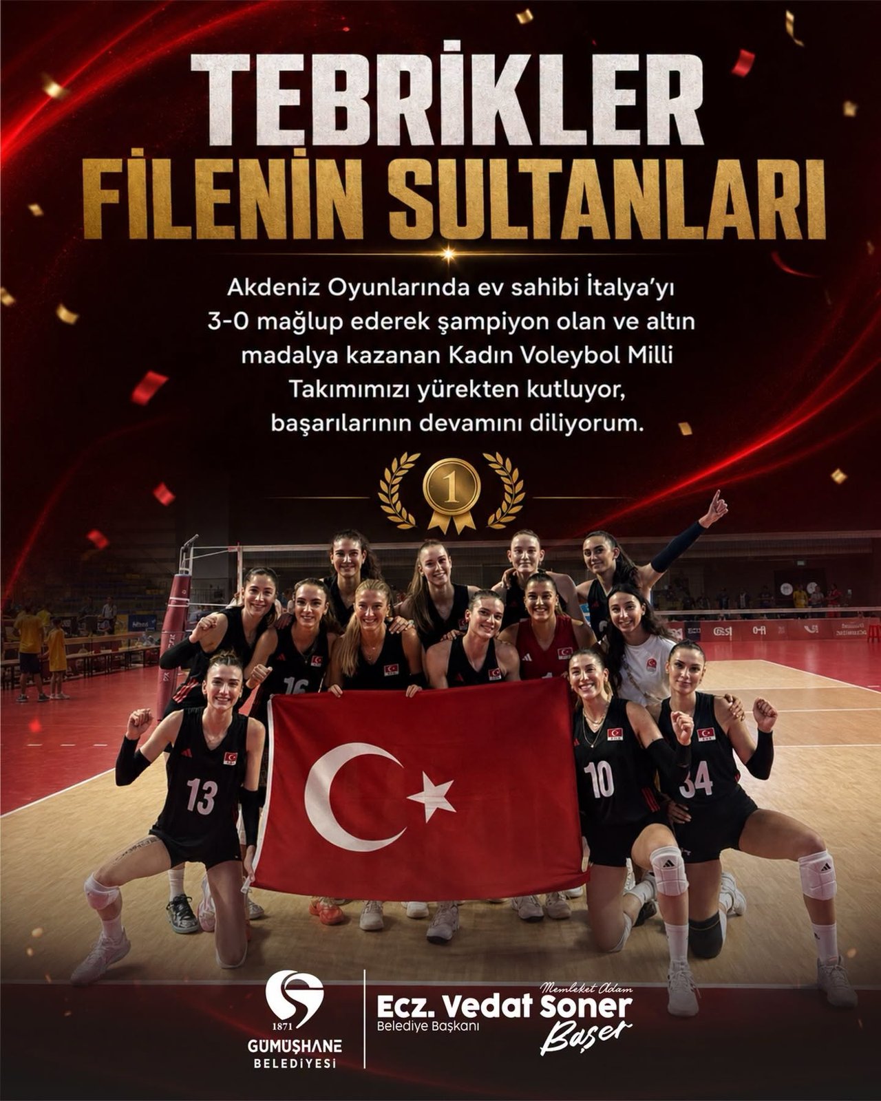 BAŞKANIMIZ, KADIN VOLEYBOL MİLLİ TAKIMIMIZI KUTLADI, BAŞARILARININ DEVAMINI DİLEDİ