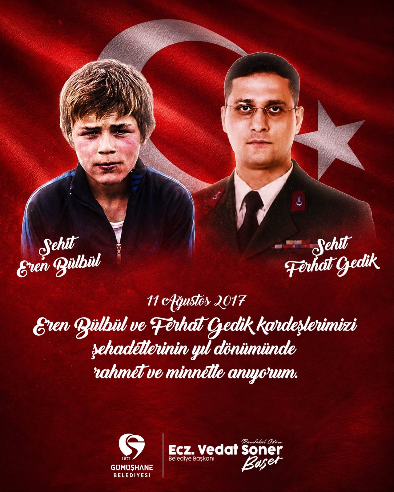 BAŞKANIMIZ, EREN BÜLBÜL VE FERHAT GEDİK’İ ŞEHADETLERİNİN YIL DÖNÜMÜNDE RAHMET ANDI