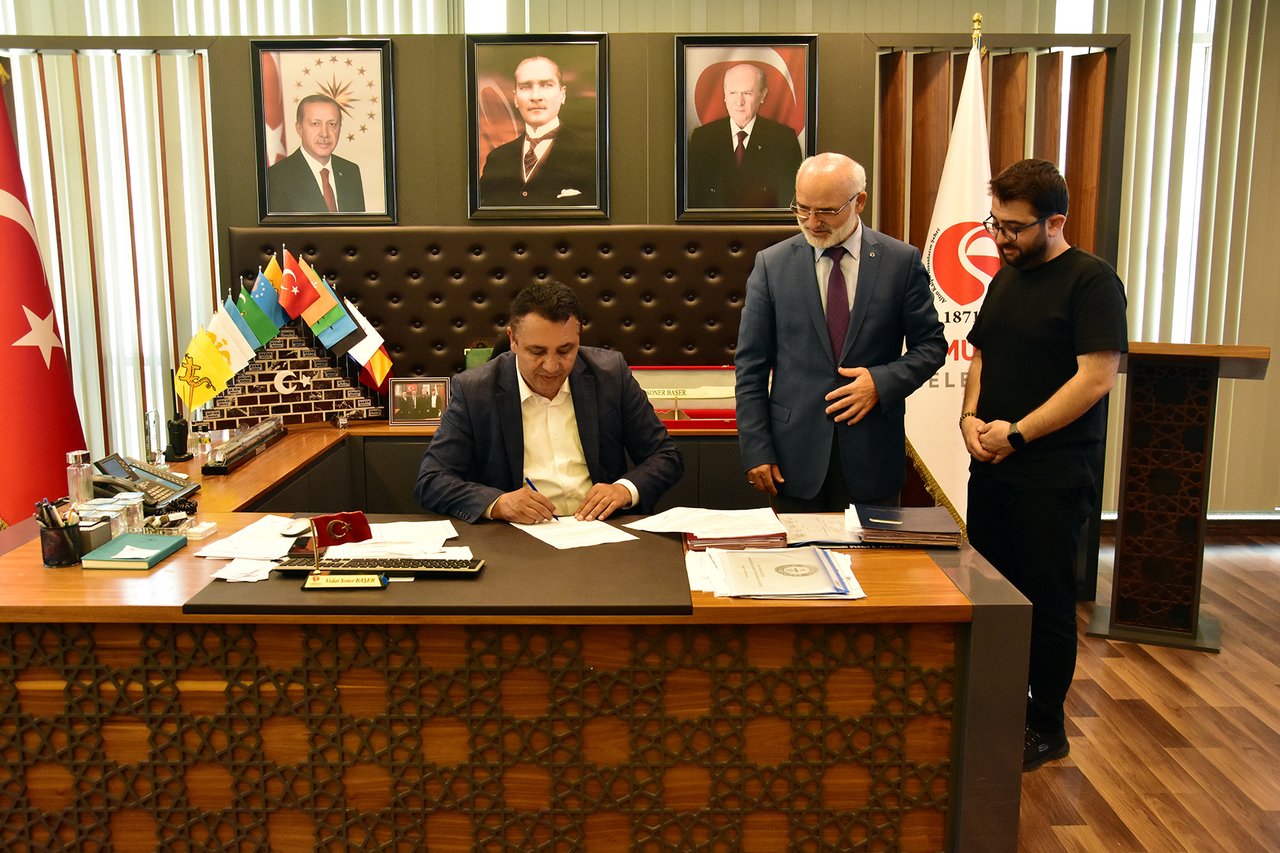 BAŞKANIMIZ, MÜFTÜLÜĞÜMÜZ YERLEŞKENİN YAPI KULLANIM İZNİ PROTOKOLÜNÜ İMZALADI