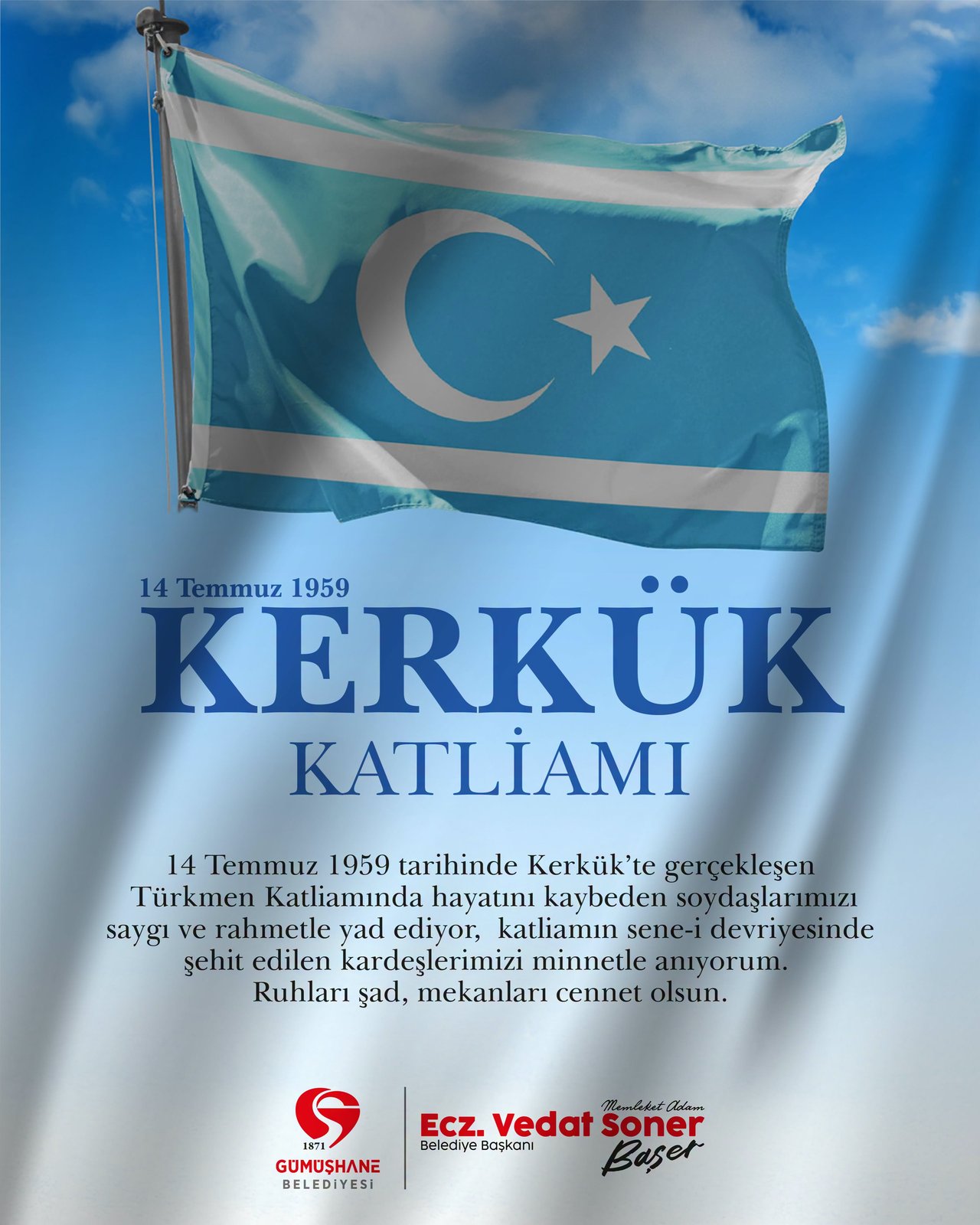 BAŞKANIMIZ, 14 TEMMUZ 1959 TARİHİNDE KERKÜK’TE E ŞEHİT EDİLEN KARDEŞLERİMİZİ MİNNETLE ANDI