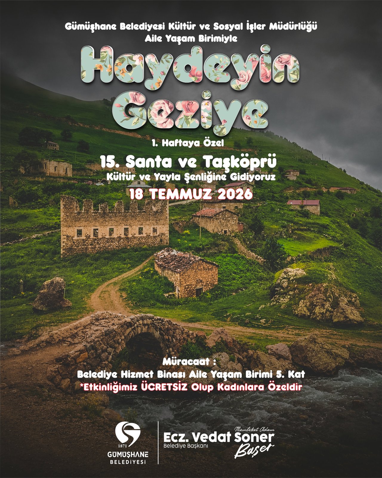 BELEDİYEMİZDEN, KADINLARA ÖZEL “HAYDEYİN GEZİYE” ETKİNLİĞİ