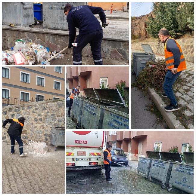 TEMİZLİK İŞLERİ MÜDÜRLÜĞÜNE BAĞLI EKİPLERİMİZ ÇEVRESİNİ TİTİZLİKLE TEMİZLİYOR