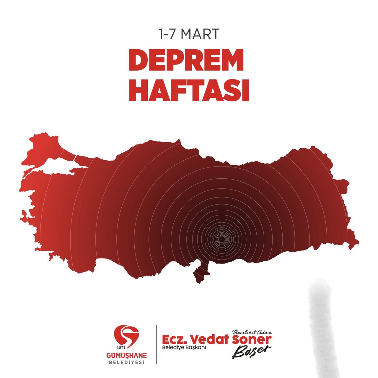 BAŞKANIMIZIN, 1–7 MART DEPREM HAFTASI MESAJI