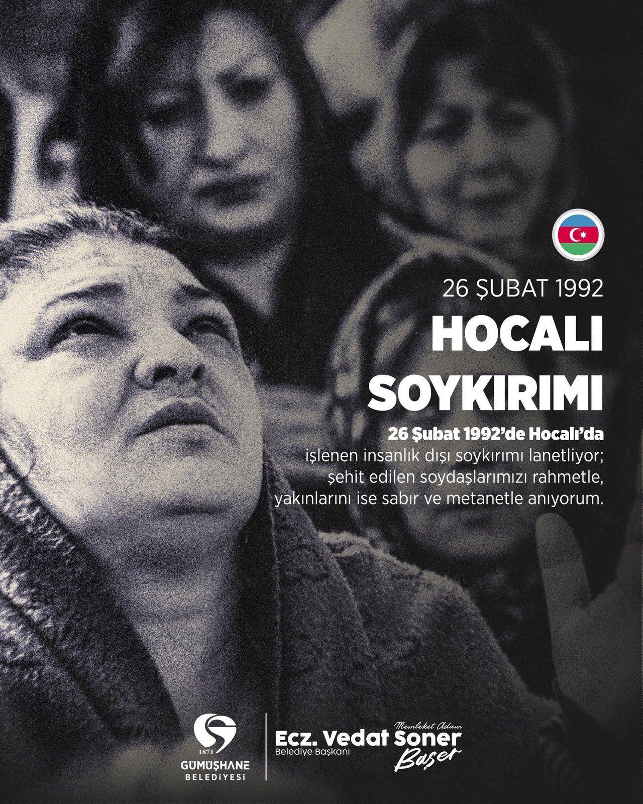 BAŞKANIMIZ, 26 ŞUBAT 1992’DE HOCALI’DA ŞEHİT EDİLEN SOYDAŞLARIMIZI RAHMETLE ANDI
