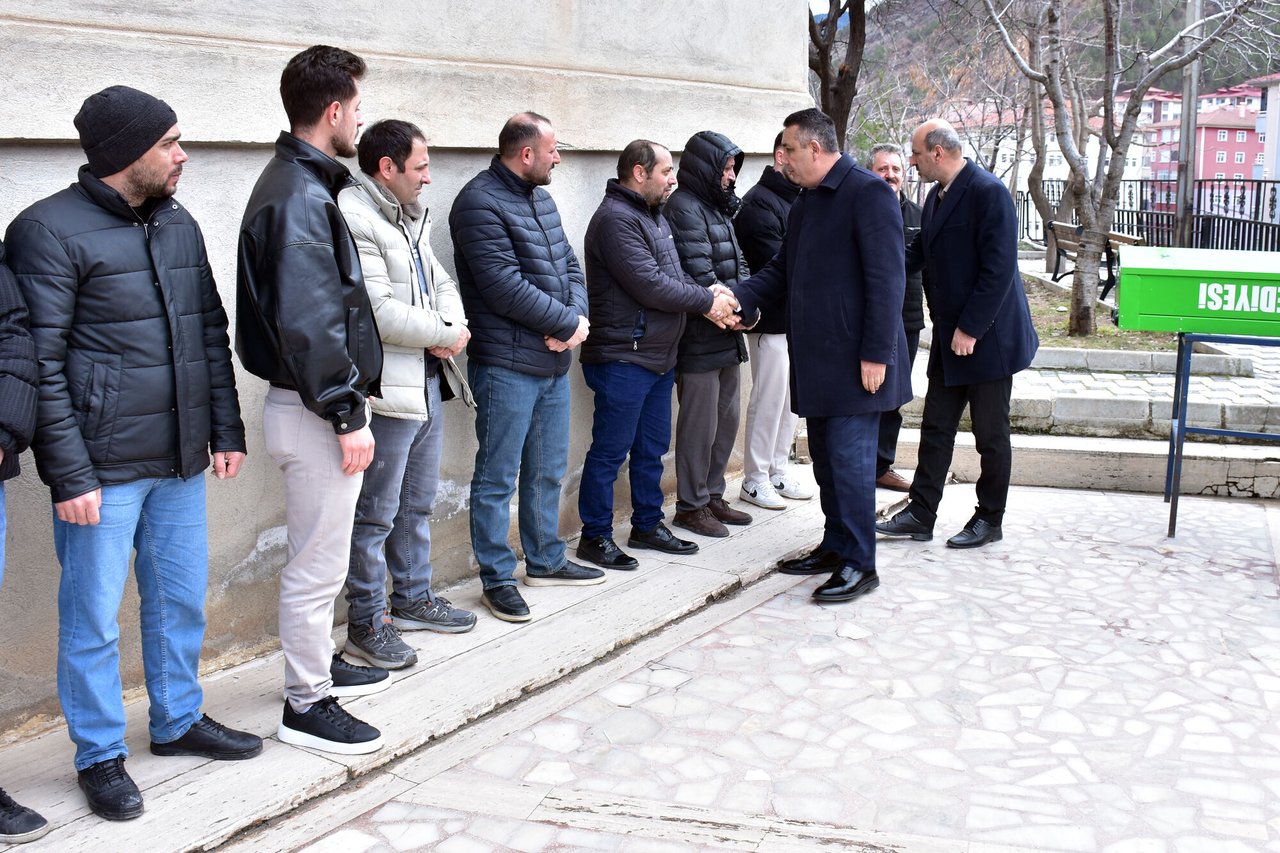 BAŞKANIMIZ, CENAZE TÖRENİNE KATILDI, ÇALIŞMA SAHASI İNCELEDİ