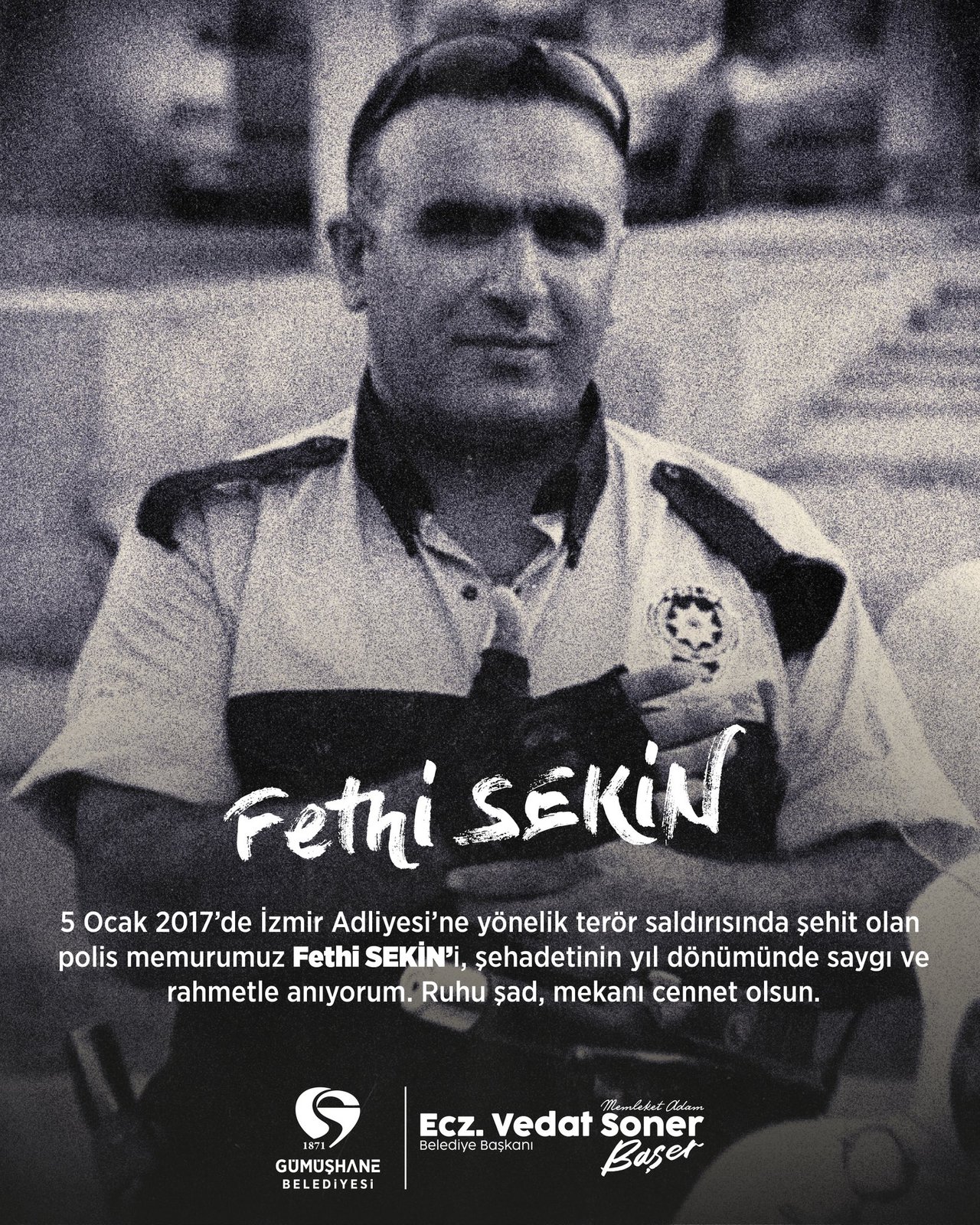 BAŞKANIMIZ, ŞEHİT POLİS MEMURUMUZ FETHİ SEKİN’İ, ŞEHADETİNİN YIL DÖNÜMÜNDE RAHMETLE ANDI