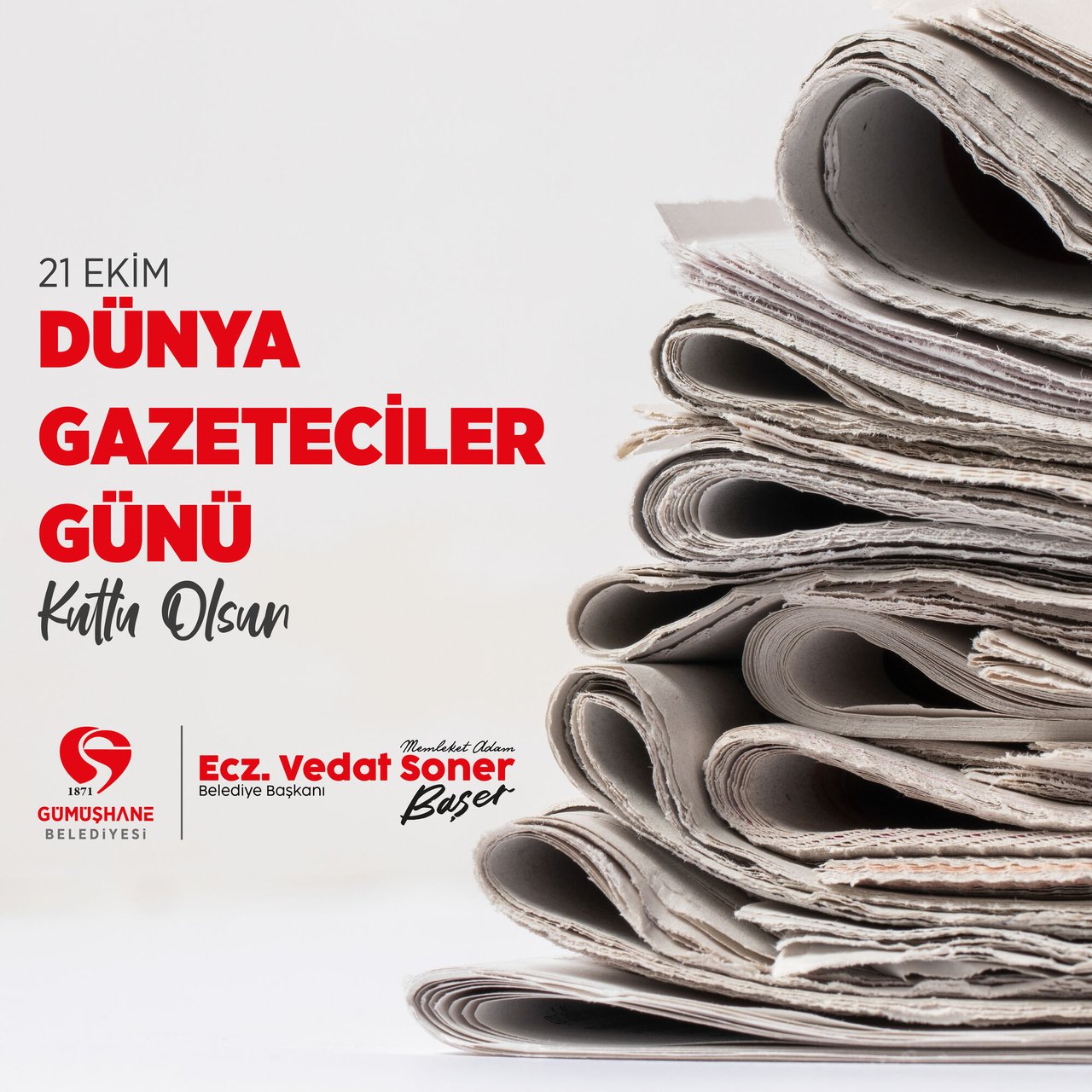 BAŞKANIMIZ, 21 EKİM DÜNYA GAZETECİLER GÜNÜNÜ KUTLADI