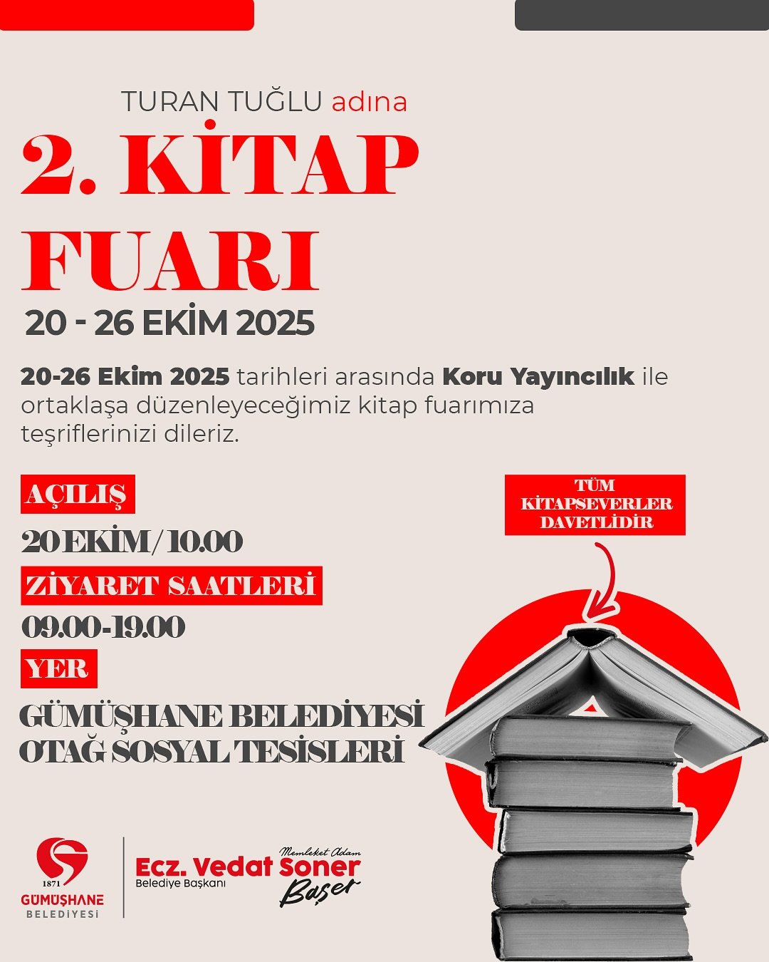 TURAN TUĞLU 2. KİTAP FUARI BAŞLIYOR