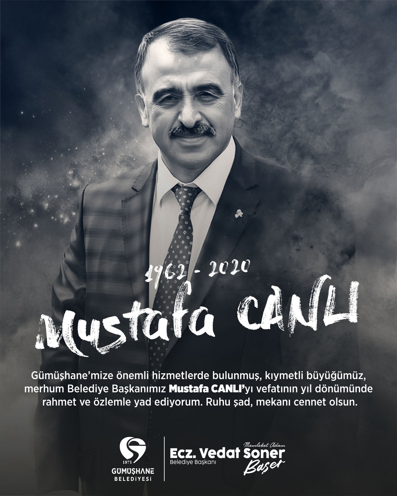 BAŞKANIMIZ, MERHUM BELEDİYE BAŞKANIMIZ MUSTAFA CANLI’YI VEFATININ YIL DÖNÜMÜNDE YAD ETTİ