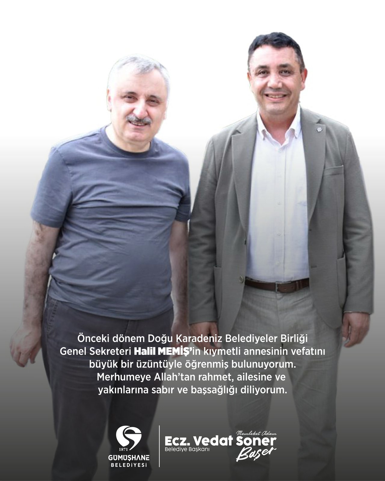 BAŞKANIMIZDAN, TAZİYE MESAJI