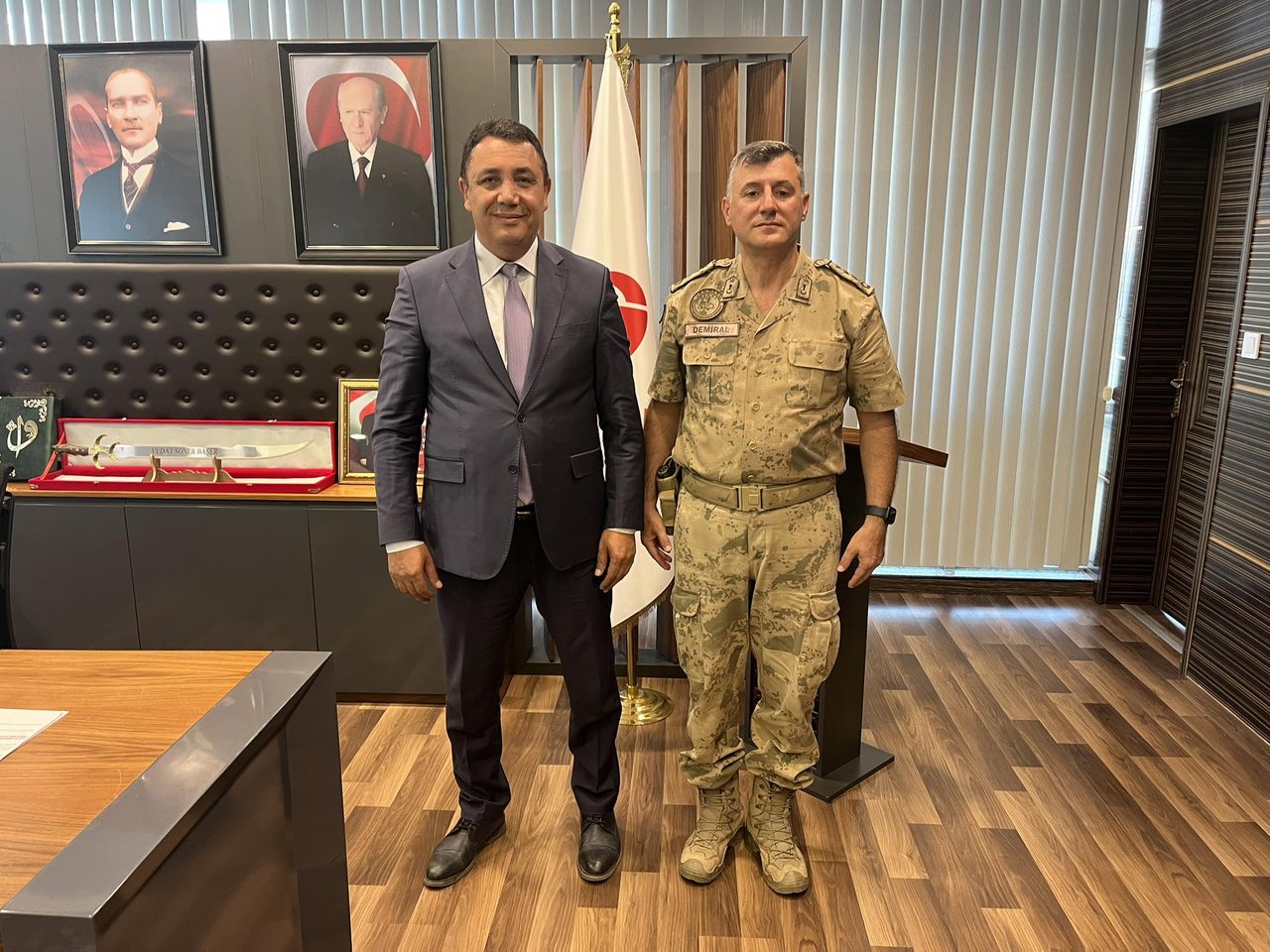 İL JANDARMA KOMUTANIMIZ ALBAY SERHAT DEMİRAL, BAŞKANIMIZA VEDA ZİYARETİNDE BULUNDU
