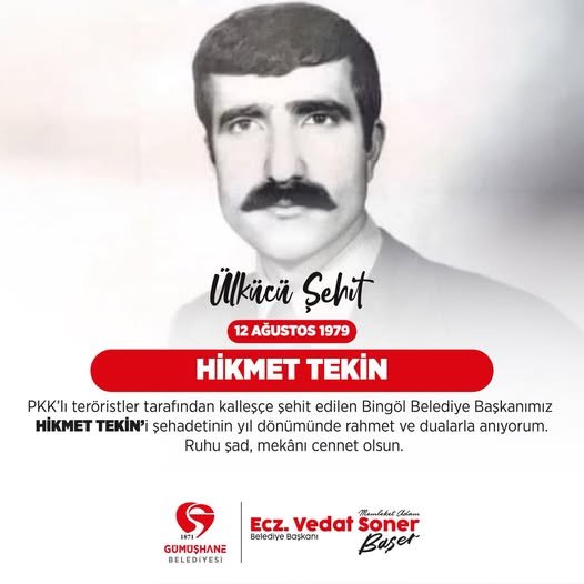 BAŞKANIMIZ, ŞEHİT EDİLEN BİNGÖL BELEDİYE BAŞKANIMIZ HİKMET TEKİN’İ, ŞEHADETİNİN YIL DÖNÜMÜNDE ANDI.