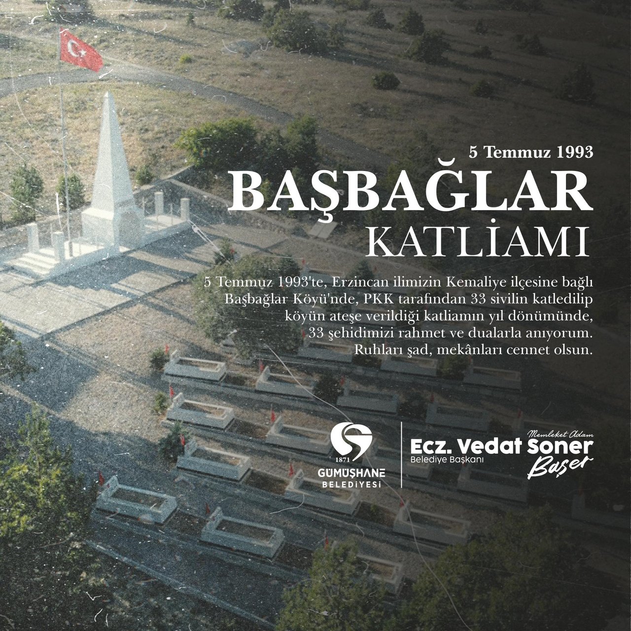 BAŞKANIMIZ, BAŞBAĞLAR KATLİAMIN YIL DÖNÜMÜNDE, 33 ŞEHİDİMİZİ RAHMET VE DUALARLA ANDI