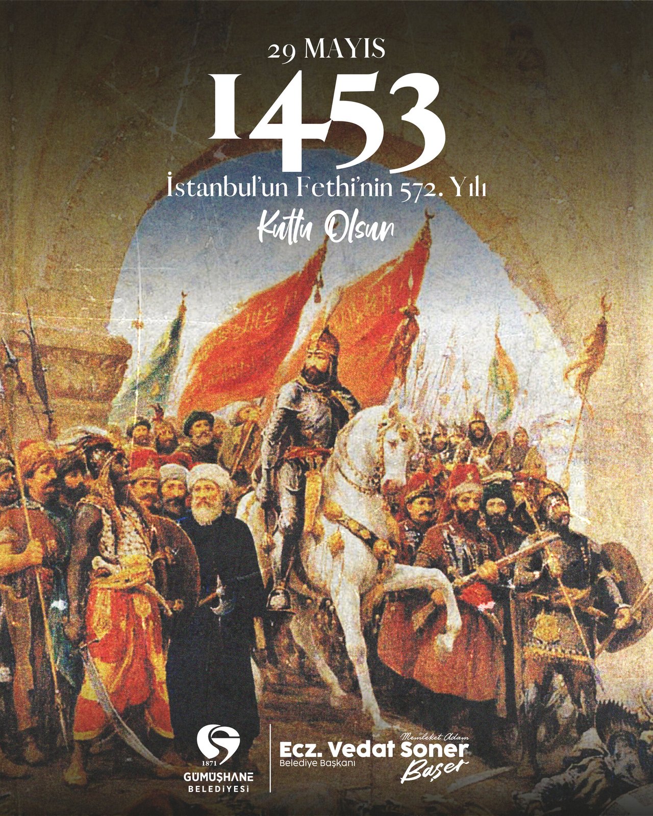 BAŞKANIMIZ, İSTANBUL’UN FETHİNİN YIL DÖNÜMÜNÜ KUTLADI AZİZ ŞEHİTLERİMİZİ SAYGI VE RAHMETLE YAD ETTİ