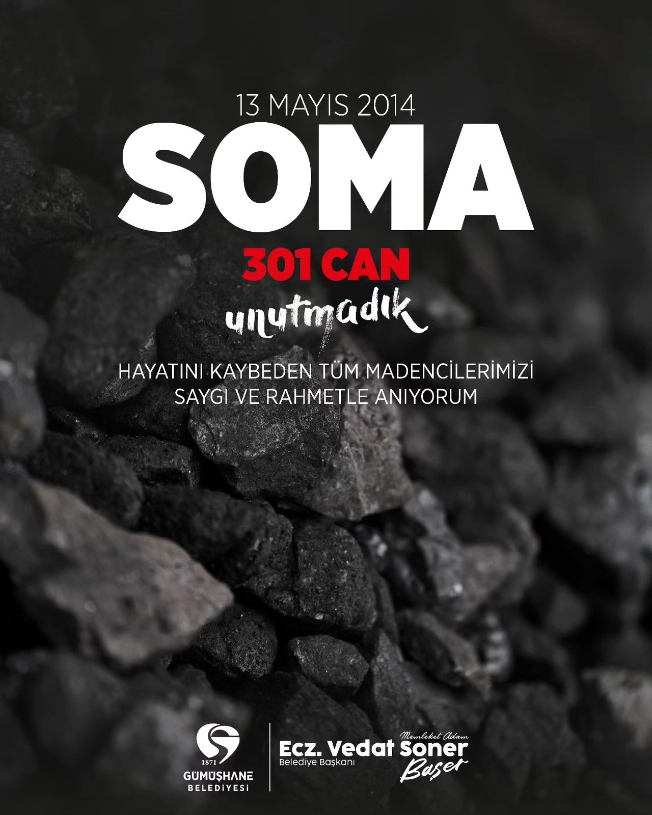 BAŞKANIMIZ, SOMA'DA HAYATLARINI KAYBEDEN 301 MADENCİMİZİ SAYGI VE RAHMETLE ANDI