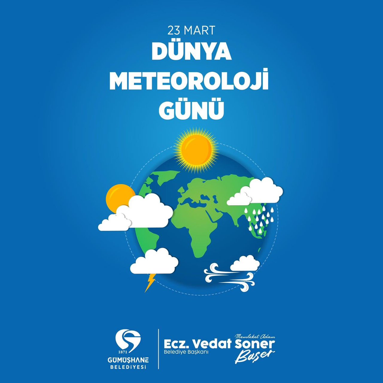 BAŞKANIMIZ, METEOROLOJİ ÇALIŞANLARININ 23 MART DÜNYA METEOROLOJİ GÜNÜ KUTLADI