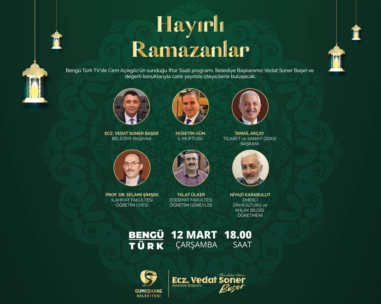 BAŞKANIMIZ, BENGÜ TÜRK TV'DE CEM AÇIKGÖZ'ÜN SUNDUĞU İFTAR SAATİ PROGRAMININ KONUĞU OLACAK