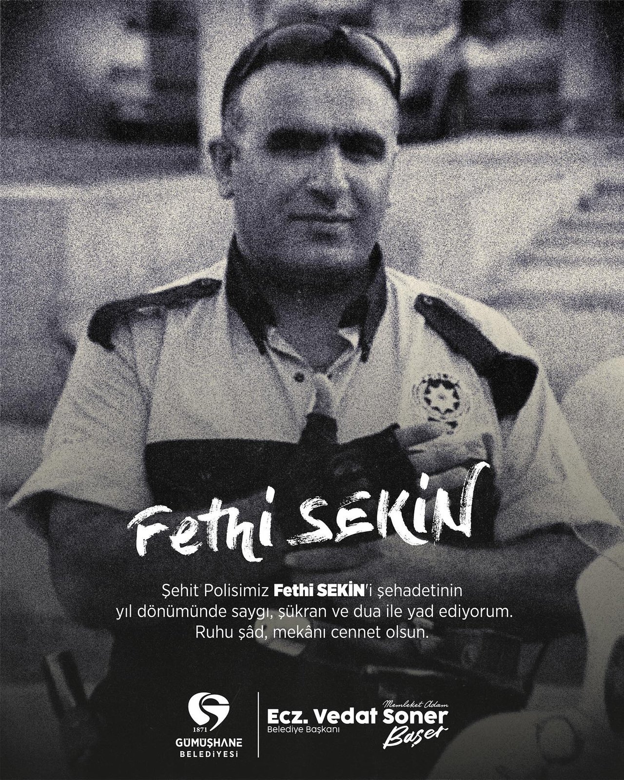 BAŞKANIMIZ, ŞEHİT POLİSİMİZ FETHİ SEKİN’İ ŞEHADETİNİN YIL DÖNÜMÜNDE SAYGI, DUA İLE ANDI