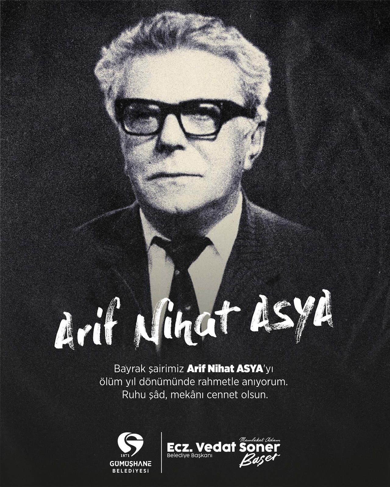 BAŞKANIMIZ, BAYRAK ŞAİRİMİZ ARİF NİHAT ASYA’YI ÖLÜM YILDÖNÜMÜNDE RAHMETLE ANDI