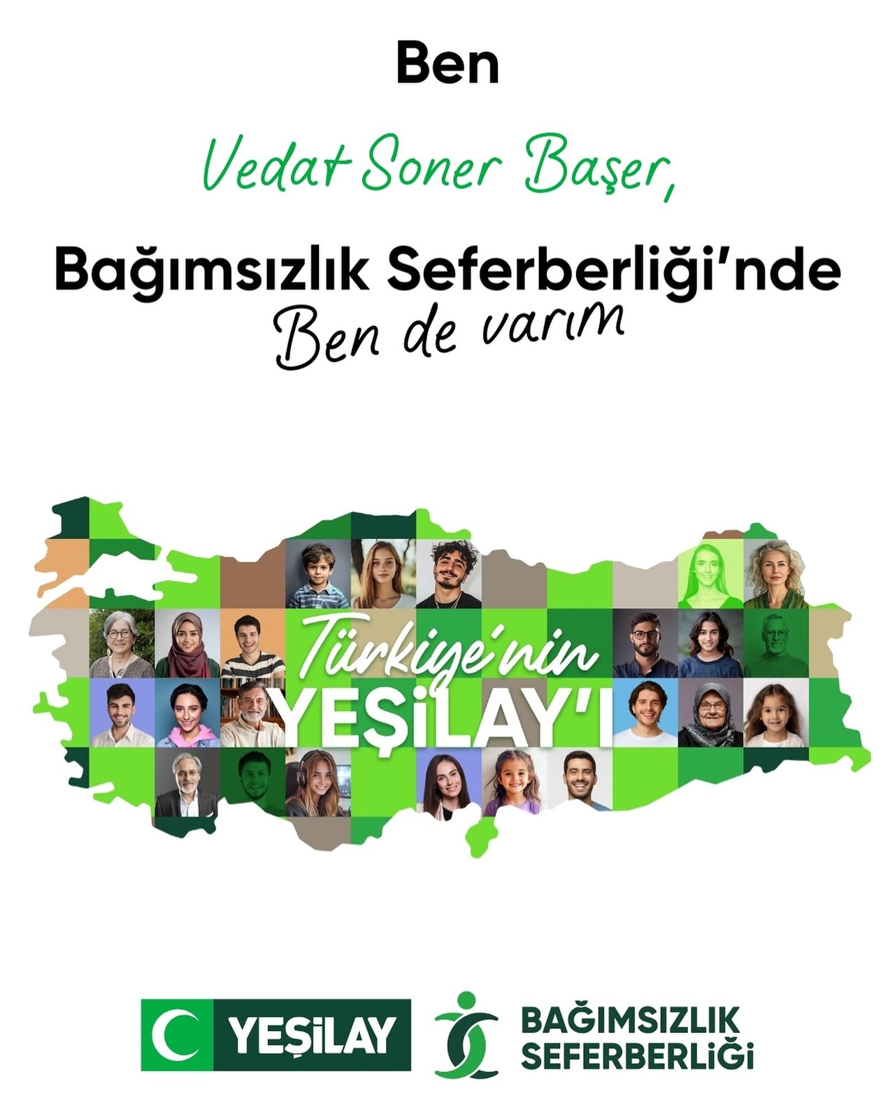 BAŞKANIMIZ, YEŞİLAY " BAĞIMSIZLIK SEFERBERLİĞİNDE BEN DE VARIM " DEDİ