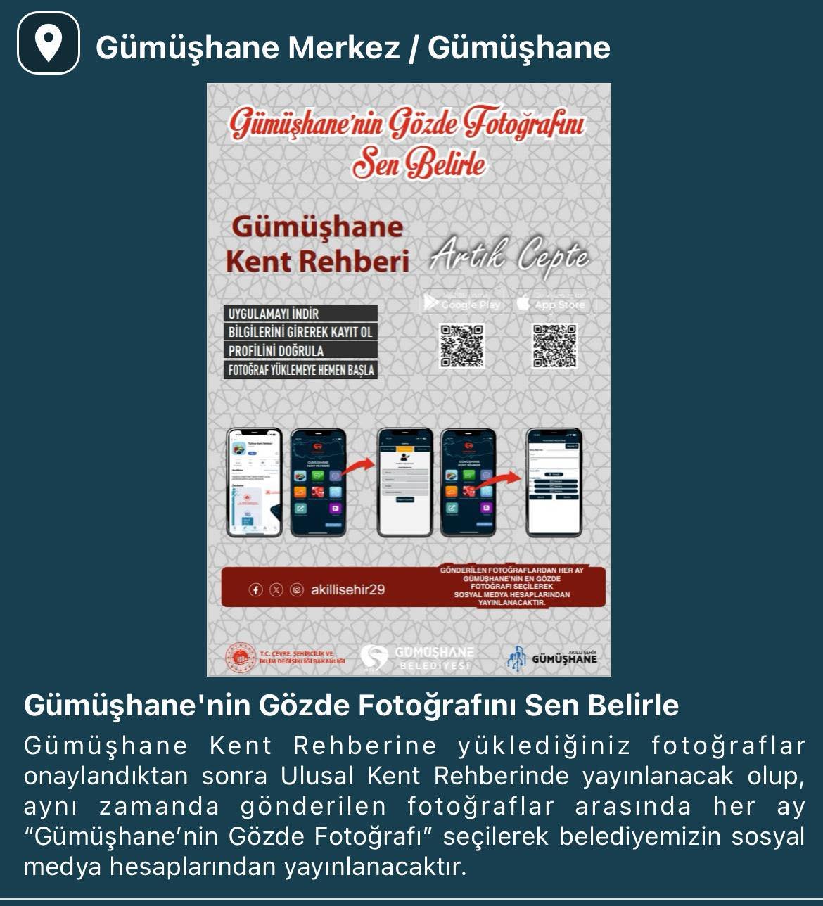 GÜMÜŞHANE’NİN GÖZDE FOTOĞRAFINI SEN BELİRLE