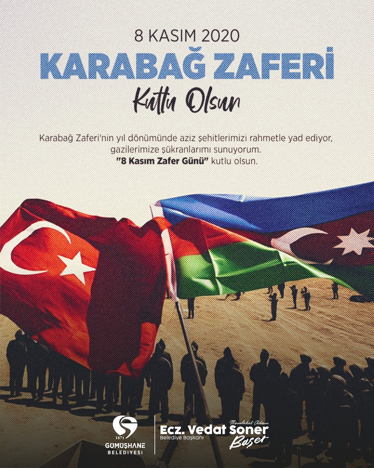 BAŞKANIMIZDAN, KARABAĞ ZAFERİ'NİN YIL DÖNÜMÜ MESAJI
