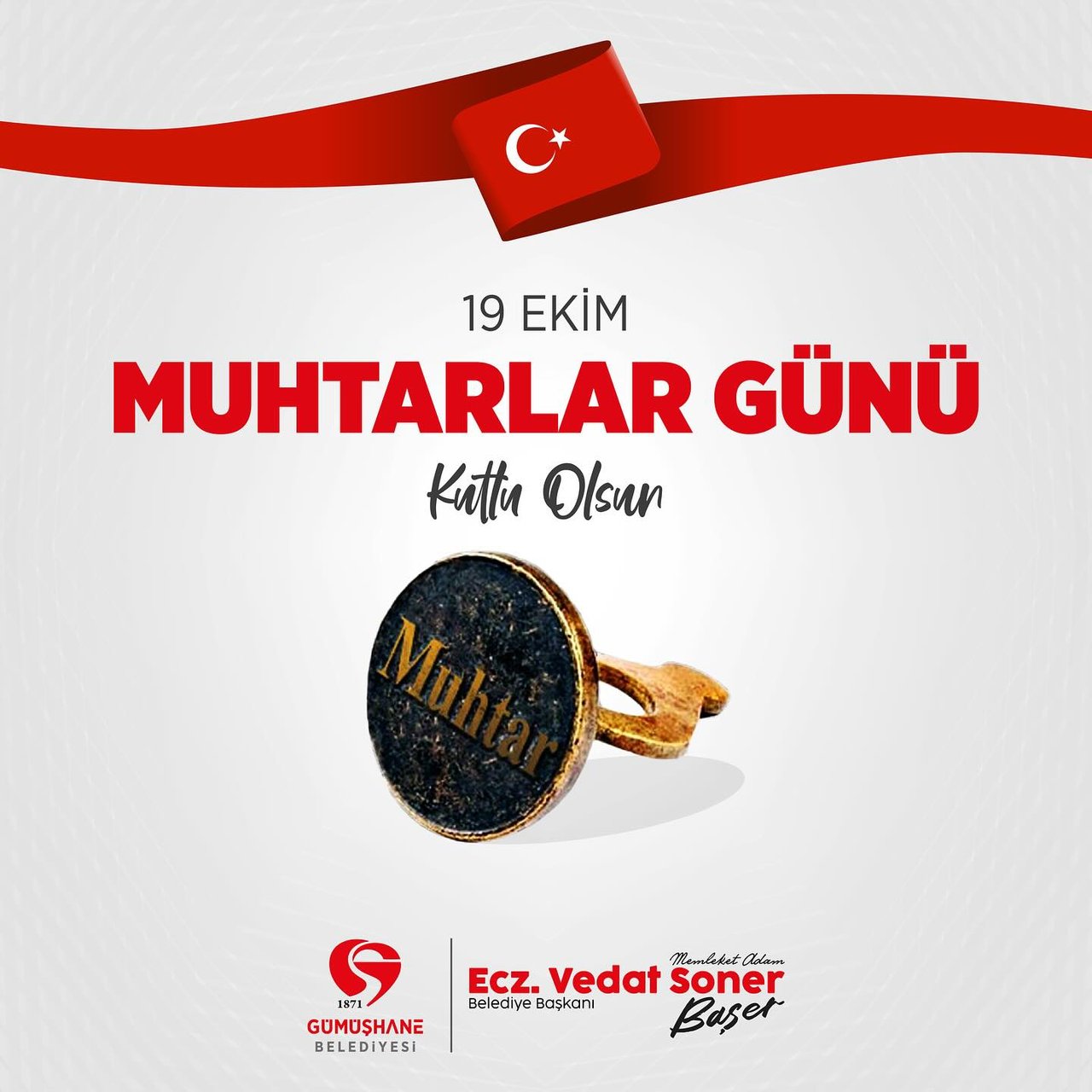 BAŞKANIMIZDAN, 19 EKİM MUHTARLAR GÜNÜ MESAJI