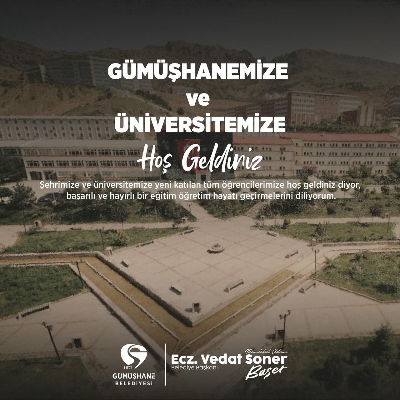 BAŞKANIMIZ, ŞEHRİMİZE VE ÜNİVERSİTEMİZE YENİ KATILAN TÜM ÖĞRENCİLERİMİZE HOŞ GELDİNİZ DEDİ