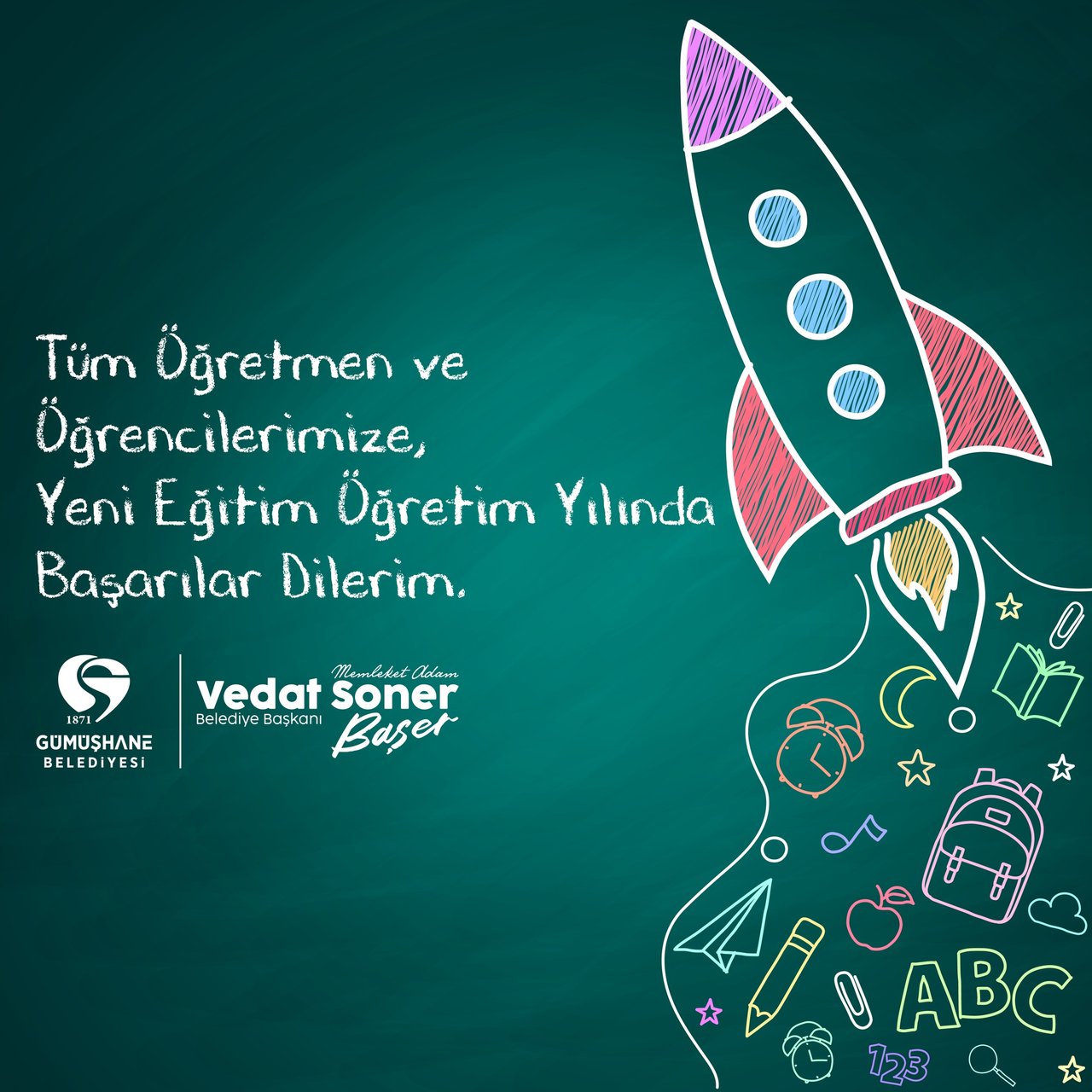 BAŞKANIMIZ, TÜM ÖĞRETMEN VE ÖĞRENCİLERİMİZE, YENİ EĞİTİM ÖĞRETİM YILINDA BAŞARILAR DİLEDİ