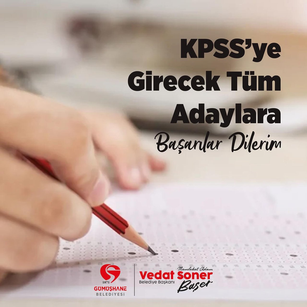BAŞKANIMIZ, KPPS’YE GİRECEK TÜM ADAYLARA BAŞARILAR DİLEDİ