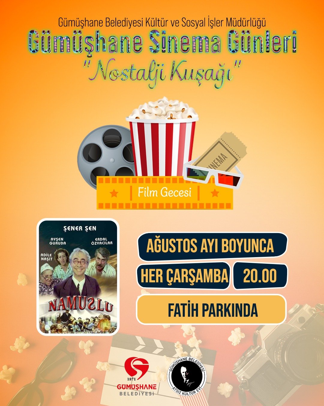BELEDİYEMİZDEN, GÜMÜŞHANE SİNEMA GÜNLERİ "NOSTALJİ KUŞAĞI"