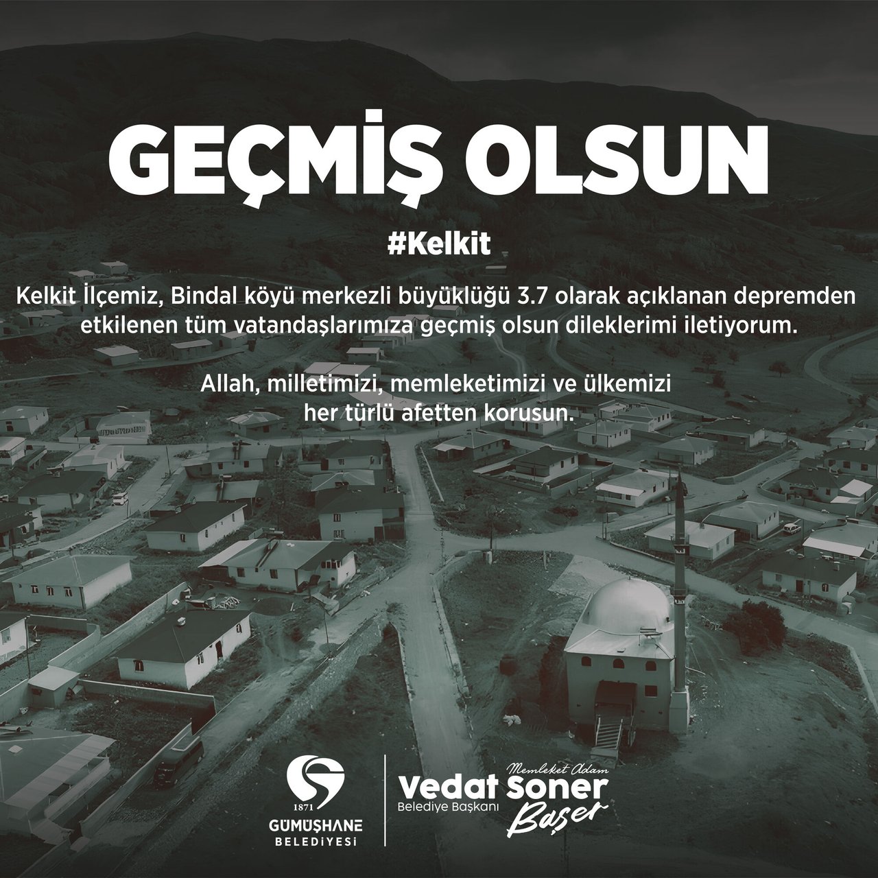 BAŞKANIMIZDAN, GEÇMİŞ OLSUN MESAJI
