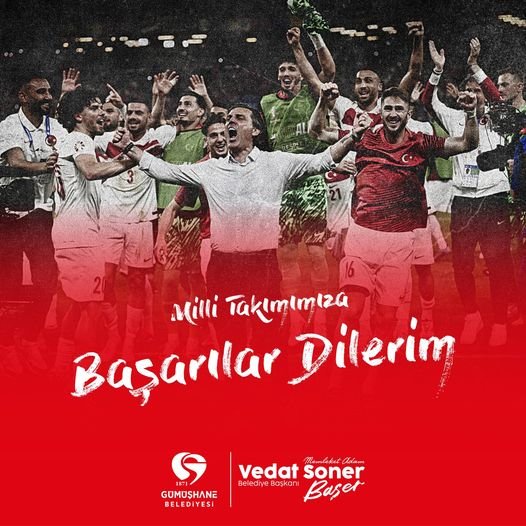 BAŞKANIMIZ, AVRUPA FUTBOL ŞAMPİYONASI ÇEYREK FİNAL YOLUNDA MİLLİ TAKIMIMIZA BAŞARILAR DİLEDİ