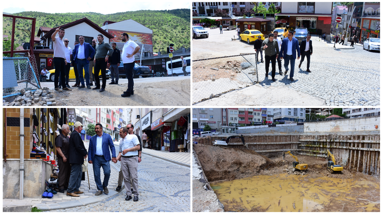 BAŞKANIMIZ, 15 TEMMUZ ZAFER MEYDANINDA YAPIMI DEVAM EDEN KATLI OTOPARK PROJEMİZİ İNCELEDİ