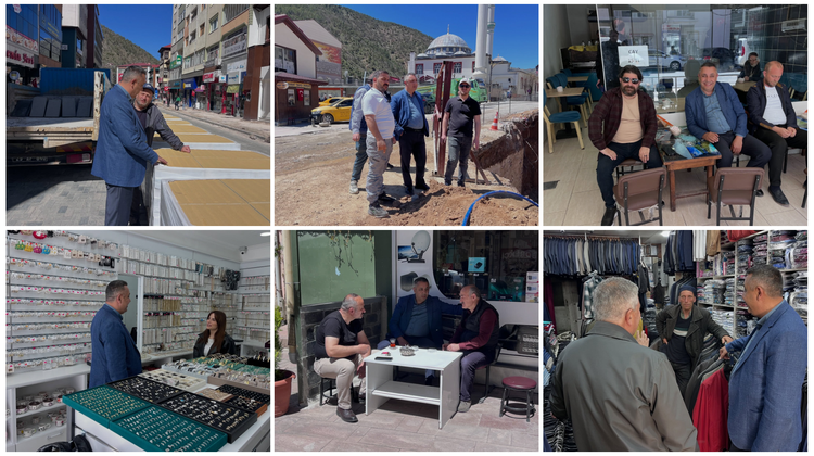 BAŞKANIMIZ, ÇALIŞMA SAHASI İNCELEDİ, ESNAF ZİYARETİNDE BULUNDU