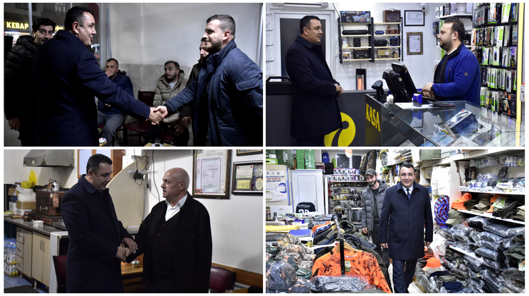 BAŞKANIMIZ, CUMHURİYET CADDESİNDE FAALİYET GÖSTEREN ESNAFLARIMIZI ZİYARET ETTİ
