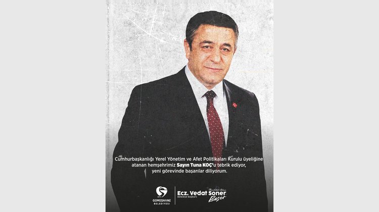 BAŞKANIMIZ, HEMŞEHRİMİZ SAYIN TUNA KOÇ'A YENİ GÖREVİNDE BAŞARILAR DİLEDİ