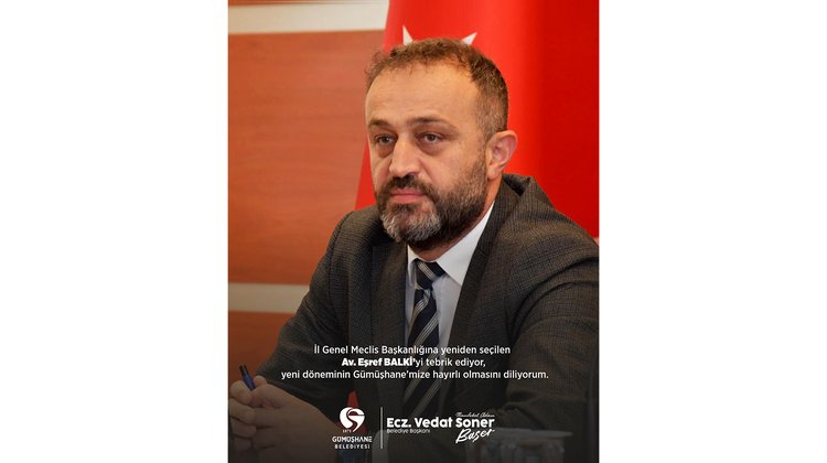 BAŞKANIMIZ, İL GENEL MECLİS BAŞKANLIĞINA YENİDEN SEÇİLEN AV. EŞREF BALKİ’Yİ TEBRİK ETTİ