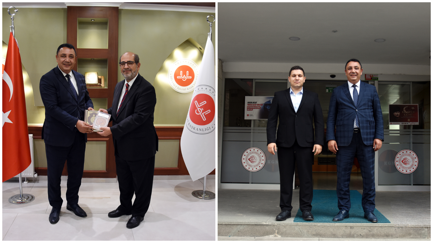 BAŞKANIMIZ İL MÜFTÜMÜZ FARUK GÜRBÜZ VE KARAYOLLARI ŞUBE ŞEFİMİZ DENİZHAN DEMİROĞLU'NU ZİYARET ETTİ