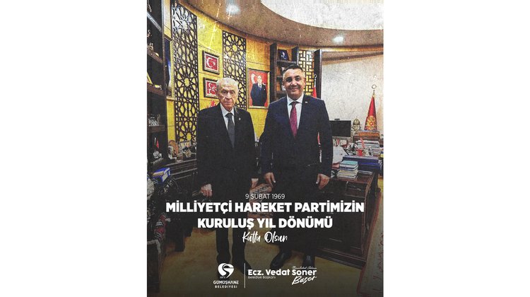 BAŞKANIMIZ, MİLLİYETÇİ HAREKET PARTİMİZİN 57. KURULUŞ YIL DÖNÜMÜNÜ KUTLADI