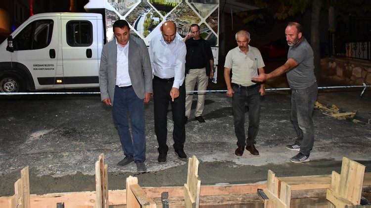 BAŞKANIMIZ, SEBAHATTİNAYTAÇCADDESİ’NDEGERÇEKLEŞTİRİLENÇALIŞMAYIYERİNDEİNCELEDİ
