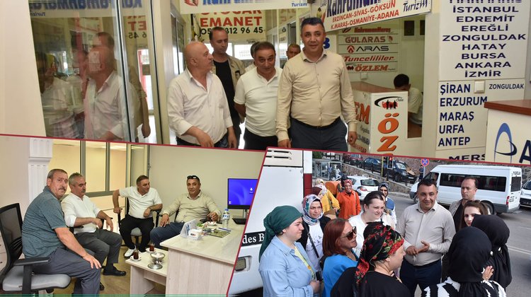 BAŞKANIMIZ, ŞEHİRLERARASI OTOBÜS TERMİNALİ'NDE ULAŞIM HİZMETLERİ MÜDÜRLÜĞÜMÜZÜ ZİYARET ETTİ