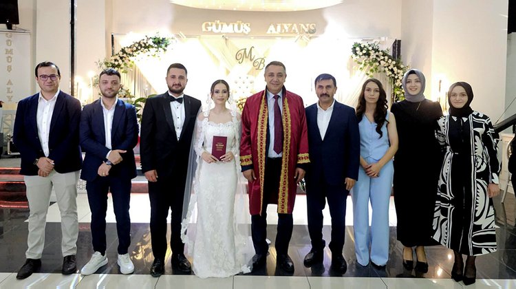 BAŞKANIMIZ, ŞURA BİLGİN VE BAYRAM YAZICI ÇİFTİMİZİN DÜĞÜN TÖRENLERİNE KATILDI