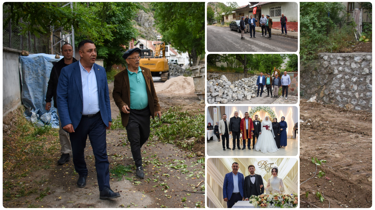 BAŞKANIMIZ, TAŞ DUVAR ÇALIŞMALARINI İNCELEDİ, DÜĞÜN MERASİMLERİNE KATILDI NİKAH KIYDI