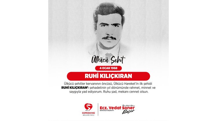 BAŞKANIMIZ, ÜLKÜCÜ HAREKET’İN İLK ŞEHİDİ RUHİ KILIÇKIRAN’I ŞEHADETİNİN YIL DÖNÜMÜNDE YAD ETTİ