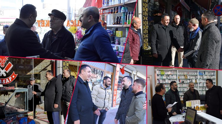 BAŞKANIMIZ, ZAFER MEYDANI VE ATATÜRK CADDEMİZDE, ESNAF VE HEMŞEHRİLERİMİZLE BİR ARAYA GELDİ
