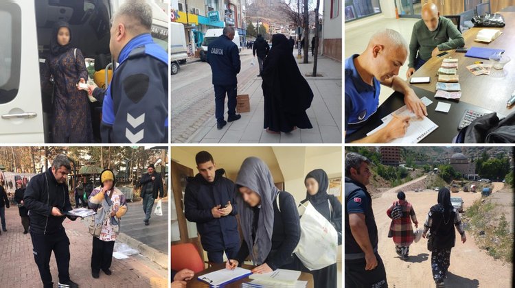 GÜMÜŞHANE ZABITA MÜDÜRLÜĞÜ EKİPLERİ, VATANDAŞLARI RAHATSIZ EDEN DİLENCİLERE KARŞI DENETİM BAŞLATTI