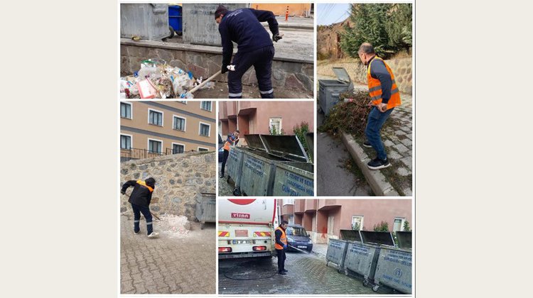 TEMİZLİK İŞLERİ MÜDÜRLÜĞÜNE BAĞLI EKİPLERİMİZ ÇEVRESİNİ TİTİZLİKLE TEMİZLİYOR