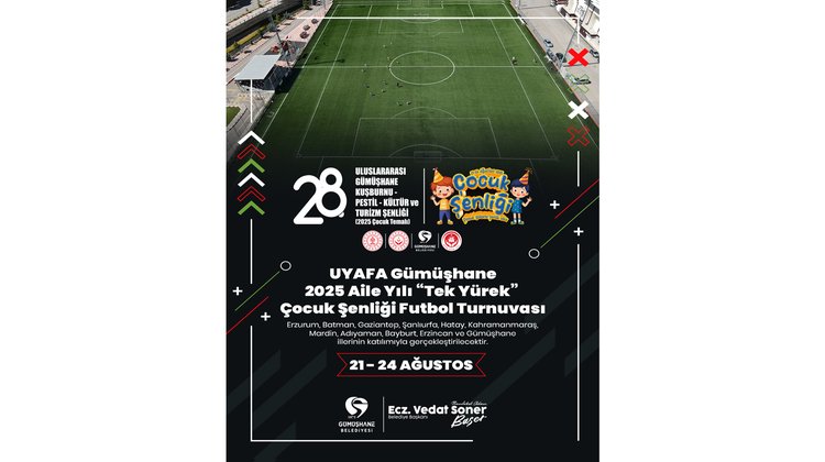 UYAFA GÜMÜŞHANE 2025 AİLE YILI "TEK YÜREK" ÇOCUK ŞENLİĞİ FUTBOL TURNUVASI